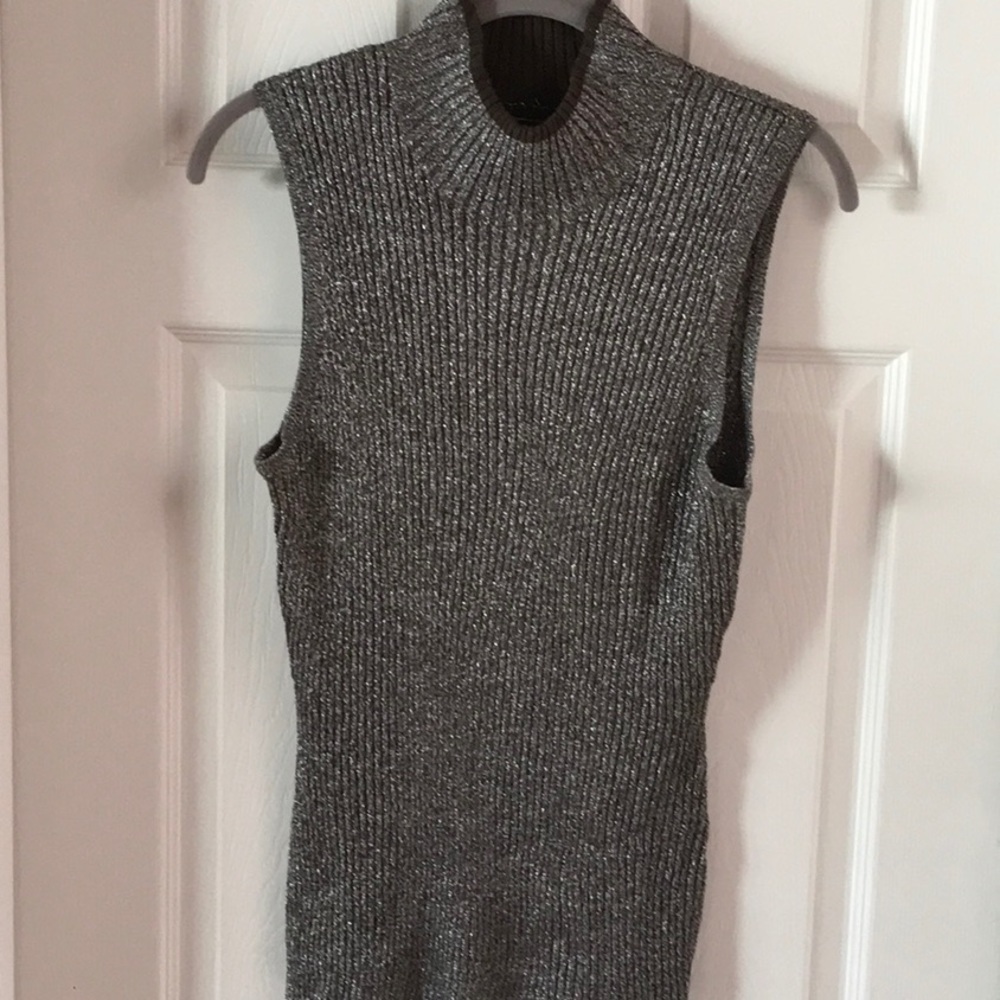 Sparkly metallic turtleneck